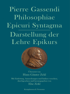 cover image of Philosophiae Epicuri Syntagma. Darstellung der Lehre Epikurs